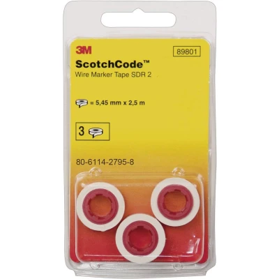 Afbeelding van Scotchcode kabelmarkeerder navulrollen 80 6114 2795 8 Wit, Geel 3M