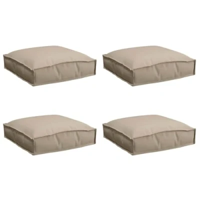 Afbeelding van vidaXL Buitenkussen Set van 4 Taupe Polyester stof 40 x 8 cm