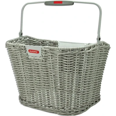 Afbeelding van Fietsmand Klickfix Structura Retro Licht Grijs