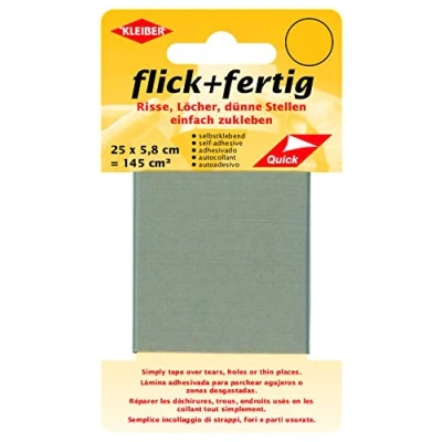 Afbeelding van Kleiber 43074 Flick + kant en klare zelfklevende nylon reparatiepatches, 100% polyamide, wit 25 x 5,8 0,02 cm, (145 cm²)
