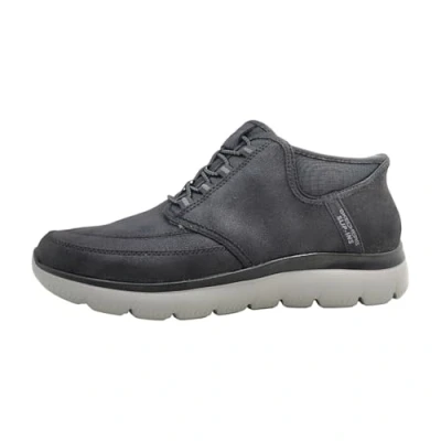 Afbeelding van Skechers Heren Handsfree Slip ins Summits Sneaker, Zwart Suede/Charcoal Trim, 6.5 UK, Suede Houtskool 40 EU