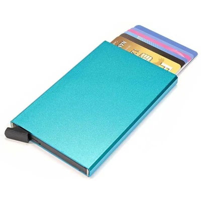 Afbeelding van Figuretta Aluminium Hardcase RFID Cardprotector Lichtblauw