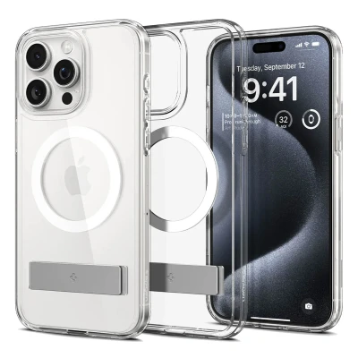 Afbeelding van Spigen Ultra Hybrid S MagFit hoesje voor iPhone 15 Pro Max Transparant