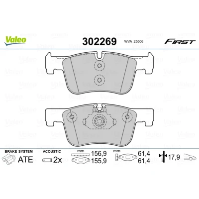 Afbeelding van Valeo Remblokset 302269