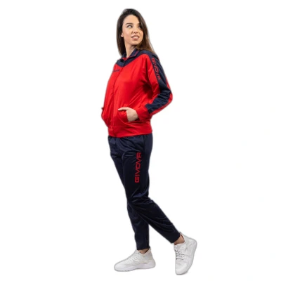 Afbeelding van Givova TR036 1204 4XL Roma Triacetaat Jumpsuit, Rood/Blauw,