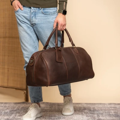 Afbeelding van The Chesterfield Brand William Travelbag brown Weekendtas