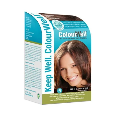Afbeelding van Colourwell 100% natuurlijke haarkleuring kastanje bruin 100 g
