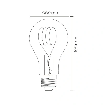 Afbeelding van A60 TWILIGHT SENSOR Filament lamp Buiten Ø 6 cm LED E27 1x4W 2200K Amber