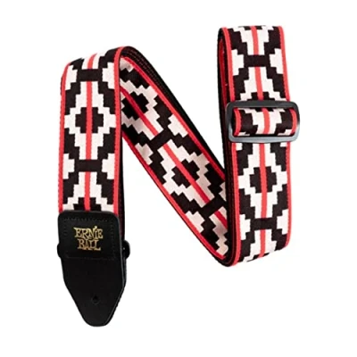 Afbeelding van Ernie Ball Classic Jacquard Strap 5322 Ristra Red gitaarband