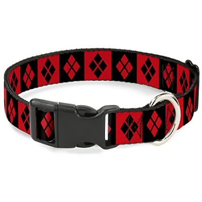 Afbeelding van Buckle Down Harley Quinn Diamond Blocks Ec = 3Diamond Plastic Clip Collar, L/38 5 cm