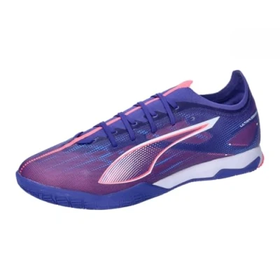 Afbeelding van Puma Ultra 5 Match IT Zaalvoetbalschoenen, Heren, Maat: 44, Lapis lazuli/white/sunset glow Textiel/ synthetisch