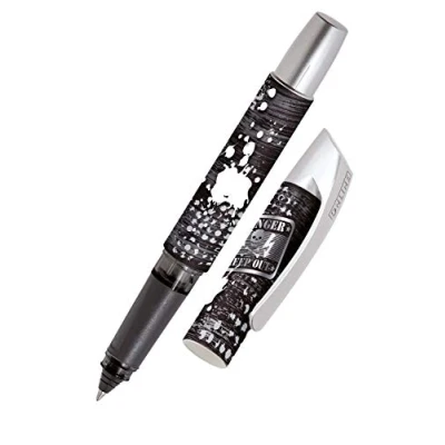 Afbeelding van ONLINE Rollerball Campus Keep Out met ergonomisch handvat, standaard inktpatronen, voor rechts en linkshandigen, school, universiteit, veelbalpen