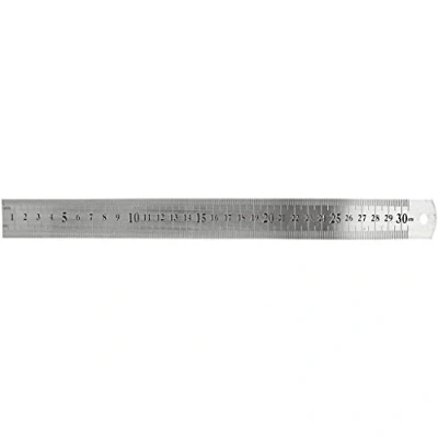 Afbeelding van Creotime liniaal 30 cm metaal zilver