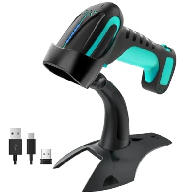 Afbeelding van Tera Pro (Extreme Performance) Industriële draadloze barcodelezer 2D QR 1D compatibel met Bluetooth &amp; 2.4G draadloos valbestendig IP66 stof en waterdicht model 8100 (Blauw)