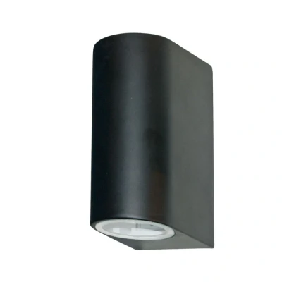Afbeelding van Searchlight Zwarte muurspot Splot 8008 2BK LED