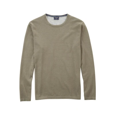 Afbeelding van OLYMP Level Five Casual Body Fit Trui ronde hals grijs groen, Effen