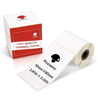 Afbeelding van Phomemo Multifunctioneel zelfklevend labelpapier voor thermische etiketten, 50 x 80 mm, geschikt M110 M200 labelprinter, 100 etiketten per rol