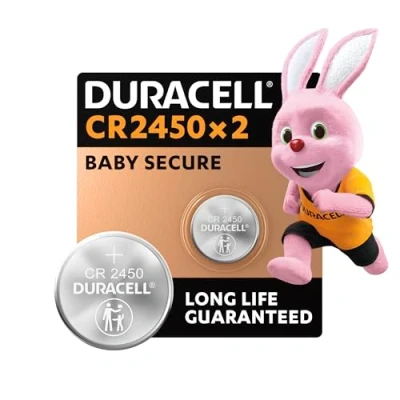 Afbeelding van Duracell batterij lithium, knoopcel, CR2450, 3V elektronica, blisterverpakking (2 stuks)