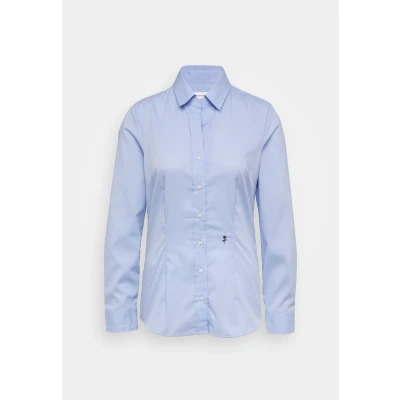 Afbeelding van Seidensticker Langarm Overhemdblouse, Dames, Maat: 32, Hellblau