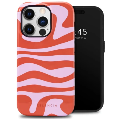 Afbeelding van Apple iPhone 14 Pro Hoesje Kunststof Selencia Hardcase/Backcover Dream Swirl Pink Telefoonhoesje