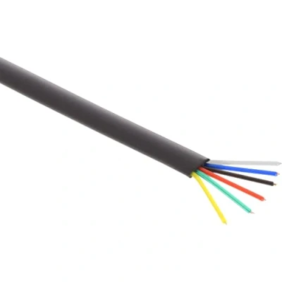 Afbeelding van InLine® Modulaire kabel, 6 aderige bandkabel zwart, 100m ring