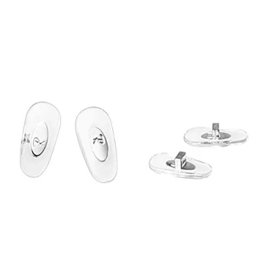 Afbeelding van Vervangende Push in Neuskussens voor Ray Ban RB6335 Bril Reparatiesets, Bonus Lens Doek, Zilver, 3 Count (Pack of 1)