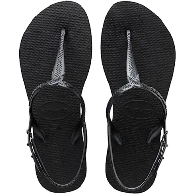 Afbeelding van Havaianas Twist Teenslippers, Dames, Maat: 39 40, Black Kunststof