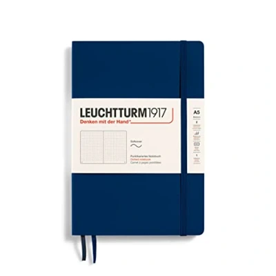 Afbeelding van Leuchtturm1917 A5 Medium Notitieboek dotted Navy softcover