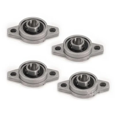 Afbeelding van XiKe 4 stuks KFL005 boring 25 mm zinklegering flens gemonteerde hoofdkussen blok lagers, Past op 3D printer/DIY/CNC Machine, Robotica en Lineair bewegingssysteem.