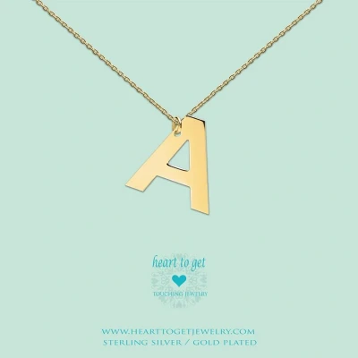 Afbeelding van Heart to Get Grote Letter H Ketting goudkleurig