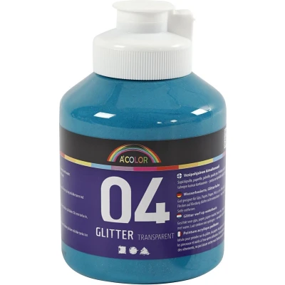 Afbeelding van Creativ Company Acrylverf Glitter voor Kinderen Turquoise, 500ml