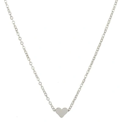 Afbeelding van Ketting Hartje Zilverkleurig Minimalistische Choker 40 + 5 cm