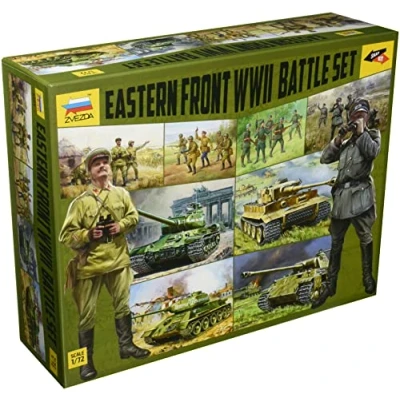 Afbeelding van 1:72 Zvezda 5203 Eastern Front WWII Battle Set Plastic Modelbouwpakket