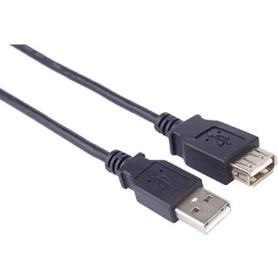 Afbeelding van PremiumCord kupaa02bkd USB 2.0 verlengkabel 20 cm, datakabel High Speed tot 480 Mbit/s, oplaadkabel, type A aansluiting op stekker, 2x afgeschermd, kleur zwart, lengte cm