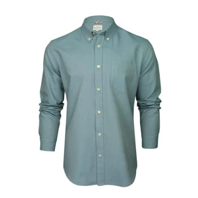 Afbeelding van Ben Sherman Oxford overhemd met knoopsluiting en lange mouwen, normale pasvorm, Blauwe schaduw (geborduurd logo op zak), XL