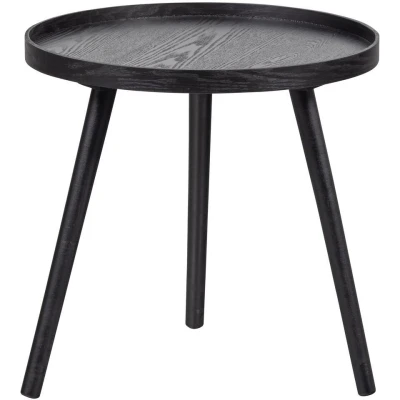 Afbeelding van Woood Mesa bijzettafel hout zwart middel