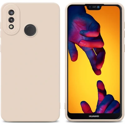 Afbeelding van Cadorabo Hoesje geschikt voor Huawei P20 LITE 2018 / NOVA 3E in FLUID CREAM Beschermhoes TPU silicone Cover Case