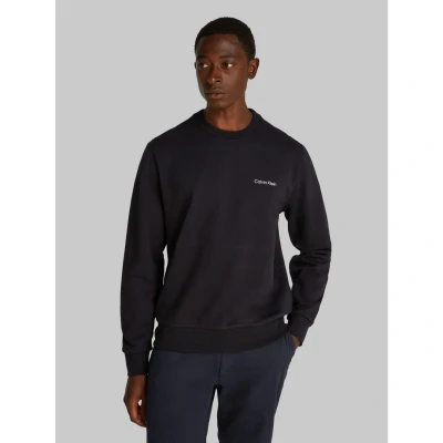 Afbeelding van Calvin Klein Linear BOX LOGO Sweater, Heren, Maat: Large, Black