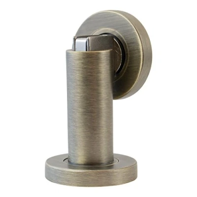 Afbeelding van Stoppwerk deurstop magnetisch mat, antiek uiterlijk deurhouder incl. materiaal voor montage op vloer of wand ø5cm H:8,4cm
