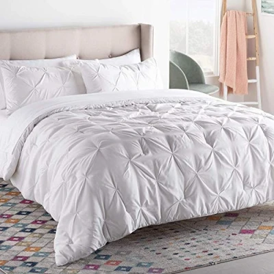 Afbeelding van Linenspa Quatrefoil Microfiber Dekbed, Grijs/Wit, Queen