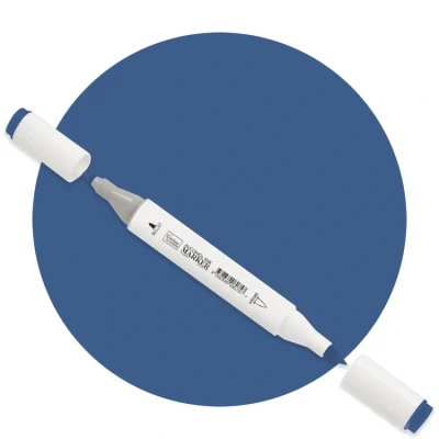 Afbeelding van Prussian Blue Twin Tip Alcohol Ink Marker
