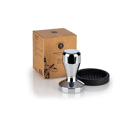 Afbeelding van Buddy&#039;s Bar Barista Edition, premium tamper, koffiecompressor Ø 53 mm basis, H: 8 cm, koffiestamper, roestvrij staal, zeefhouder