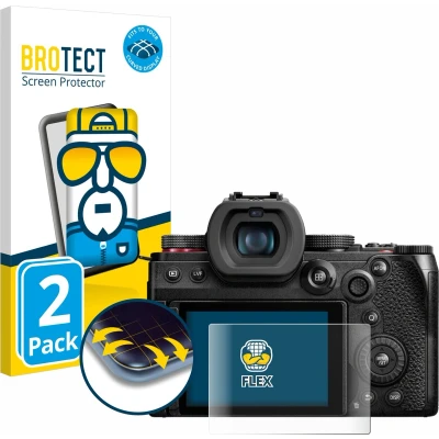 Afbeelding van BROTECT Screenprotector voor Panasonic Lumix DC G9 II Folie Beschermfolie transparant volledig dekking (2 Stuks)