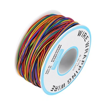 Afbeelding van Isolatietest Vertinde Koperen Solid Kabel, 8 Adrig Gekleurde Isolatie Test Wrapping Kabel Wikkeldraad, voor Laptop Moederbord Elektronische Test, P/N B 30 1000,30 AWG, 280M