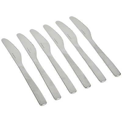Afbeelding van Alessi AJM22/6M Knifeforkspoon Dessertmessen van roestvrij staal 18/10, zilverkleurig, 6 delige set