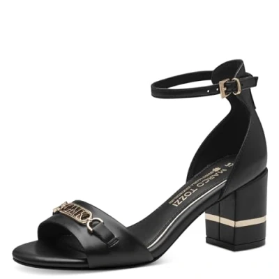 Afbeelding van Marco Tozzi BY Guido Maria Kretschmer Sandalen, Dames, Maat: 41, Black Kunststof
