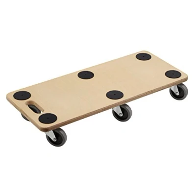 Afbeelding van Metafranc Transportroller 680 x 290 mm 300 kg draagkracht multiplex TPE wielen/meubelroller/transporthulp voor verhuizing/rolwagen meubeltransport/kratenroller uit hout / 821420