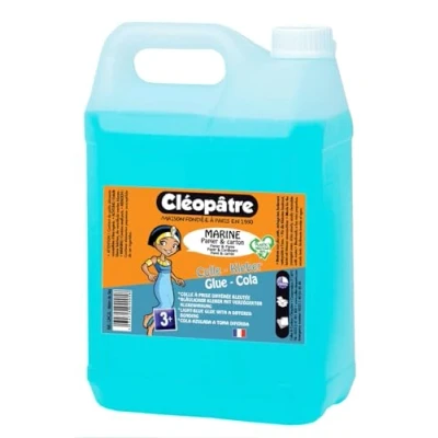 Afbeelding van Papierlijm 5 kg, navulverpakking, oplosmiddelvrij, droogt langzaam, kleeft niet aan de vingers, marineblauw
