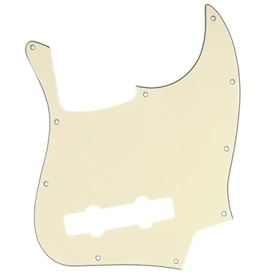 Afbeelding van Musiclily Pro 5 snarige 10 Schroefgaten J stijl Bas Slagplaat voor Fender Mexican Jazz Bass, 3 laags Crème