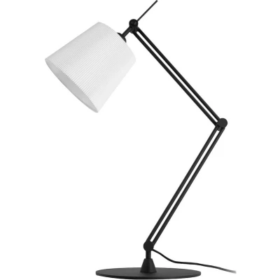 Afbeelding van Lucande Tafellamp 1licht Metaal, textiel H: 64.5 cm E27 zwart, wit